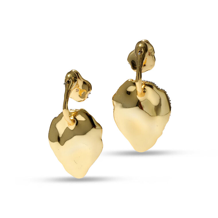 Solanales Gold Petal Earrings image number null