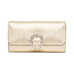 Wallet With Chain In Metallic Nappa Leather