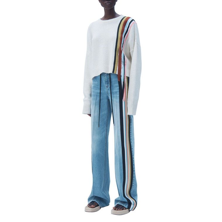 Karsh Drawstring Boyfriend Jeans image number null