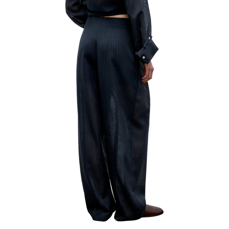 Carries Wool Pinstripe Trouser image number null