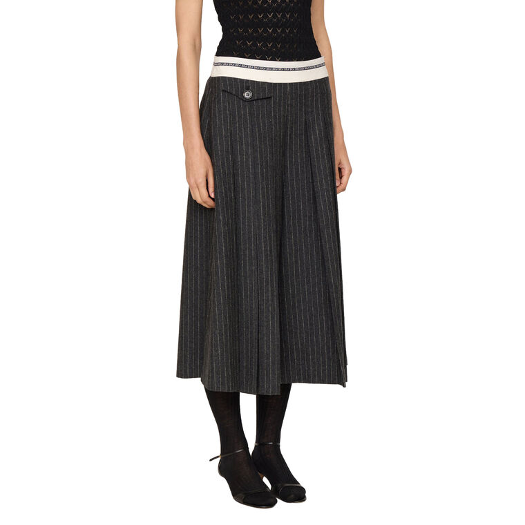 Johanna Pinstripe Culottes image number null