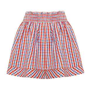Jemma Gingham Smocked Waist Short