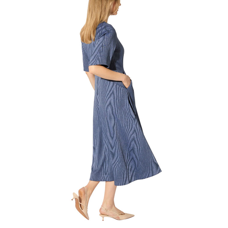 Moire Denim Dress image number null