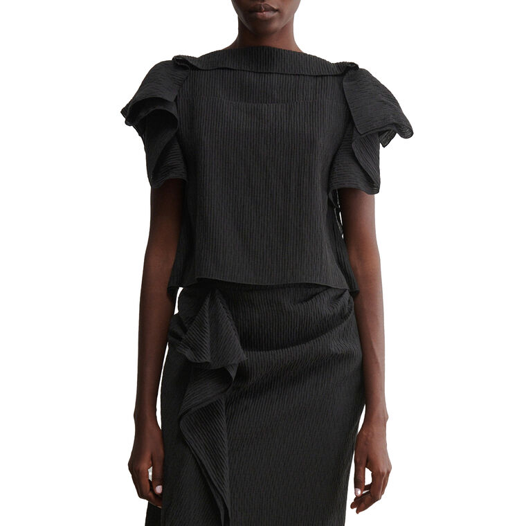 Rivera Short Sleeve Crinkled Top image number null