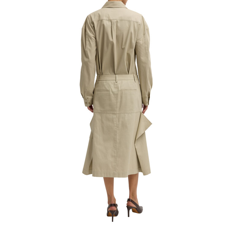 Luxe Spring Tucked Pleat Midi Skirt image number null