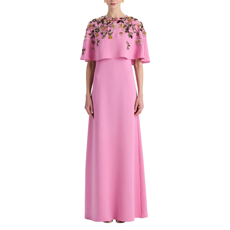 Beaded Mixed Botanical Embroidered Caftan image number null