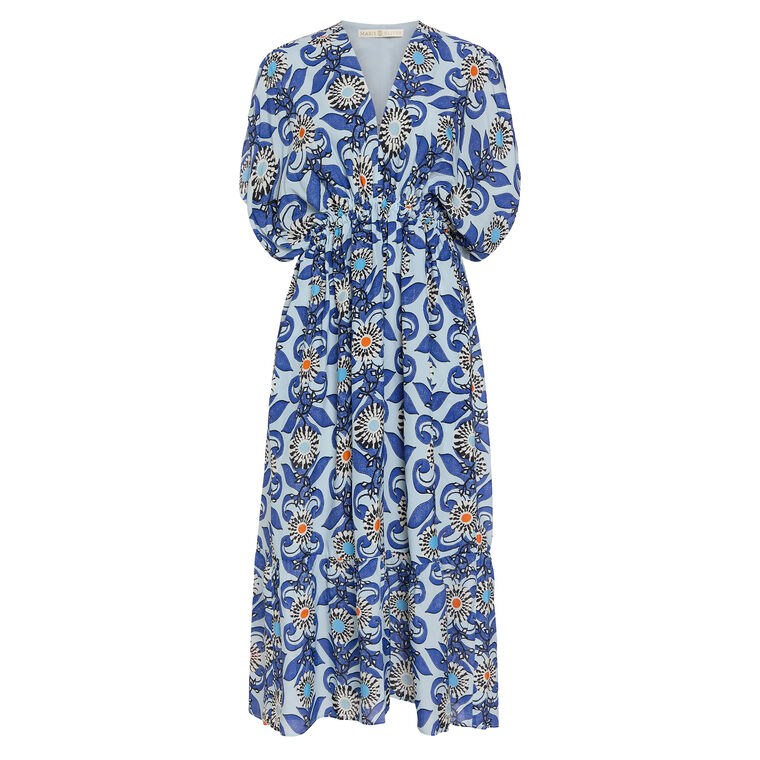 Venus Short Sleeve Slip-On Midi Caftan Dress image number null