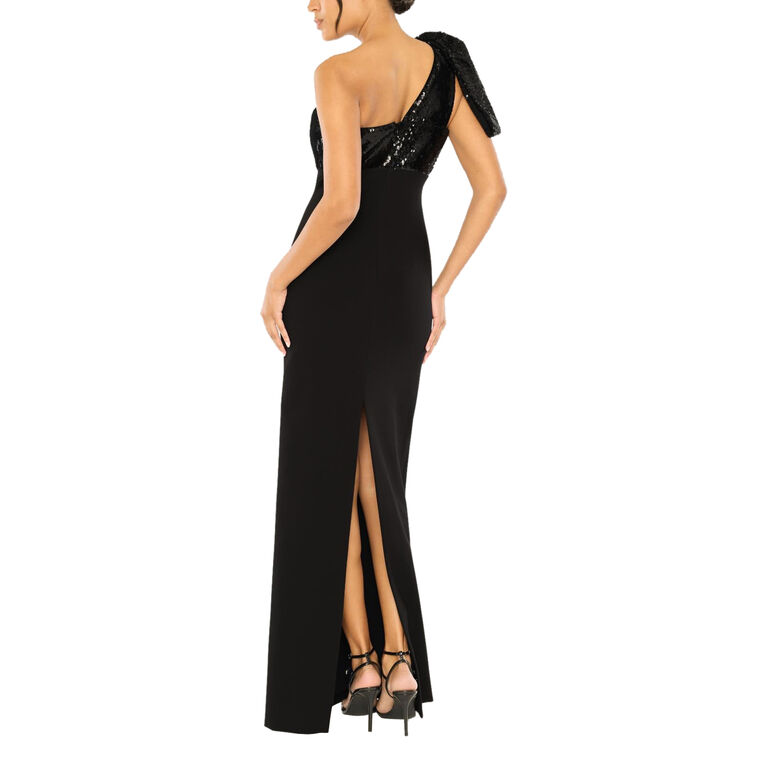 Rora One Shoulder Bow Detail Gown image number null