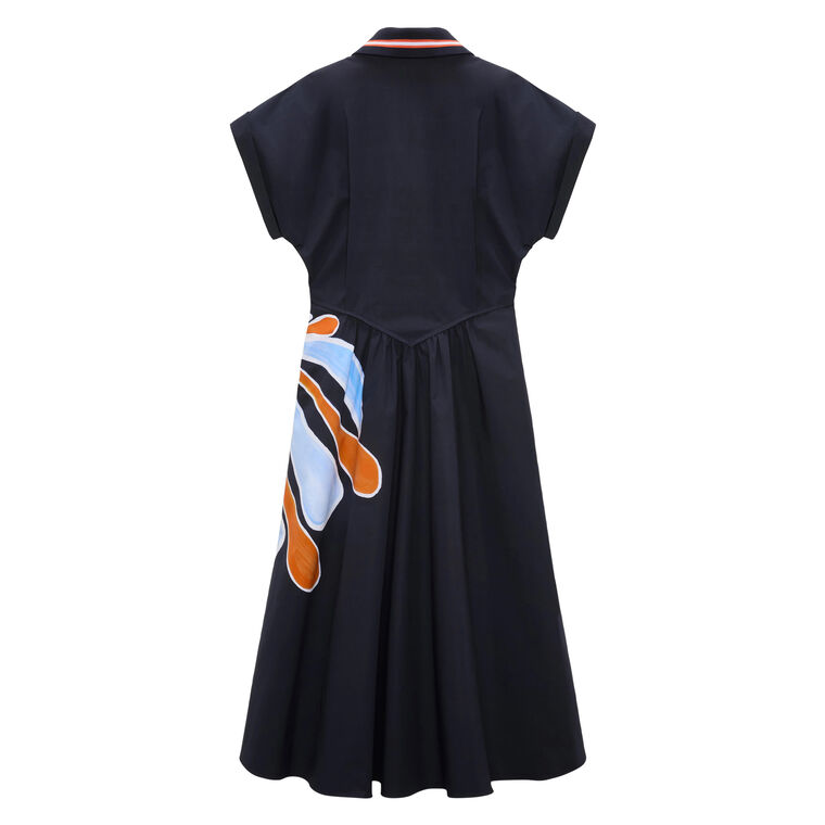 Floral Power Short Sleeve Midi Dress image number null