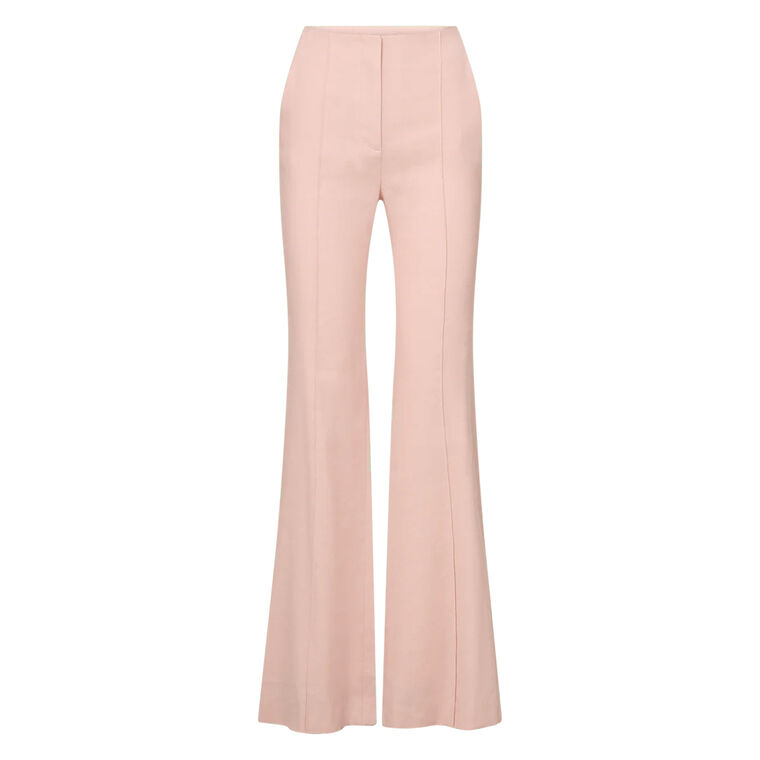 Komi Stretch-Linen Wide-Leg Pant image number null