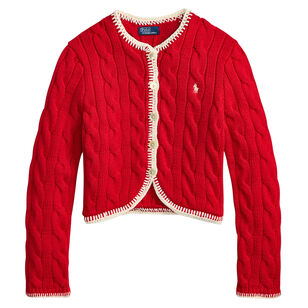 Cable-Knit Cropped Cardigan