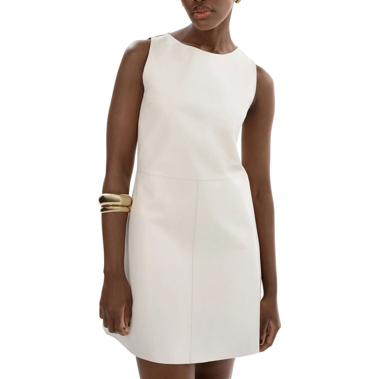 Lozana Sleeveless Reversible Leather Mini Dress image number null