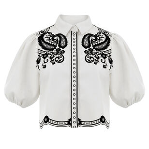 Gracie Short Sleeve Vegan Leather Top