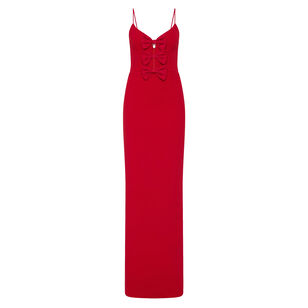 Precious Sleeveless Bow Detail Gown