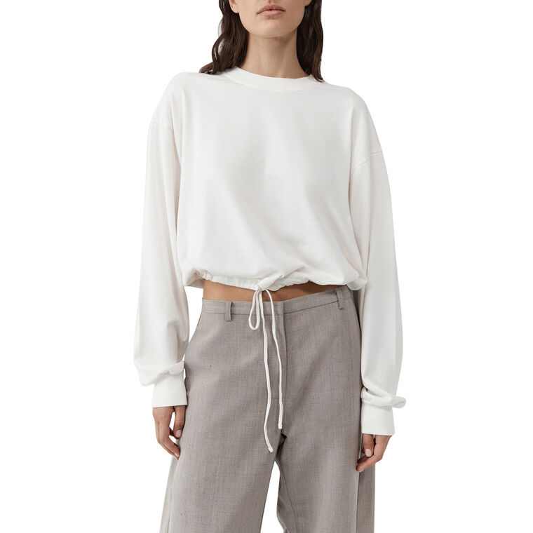 Drawstring Long Sleeve Top image number null
