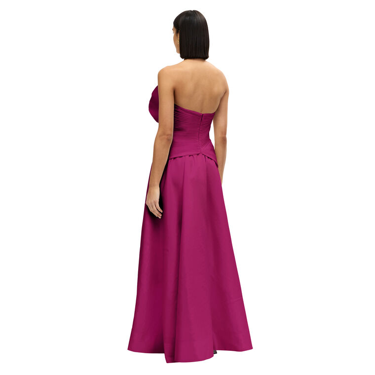 Sageton Strapless Pleated Bodice Maxi Gown image number null