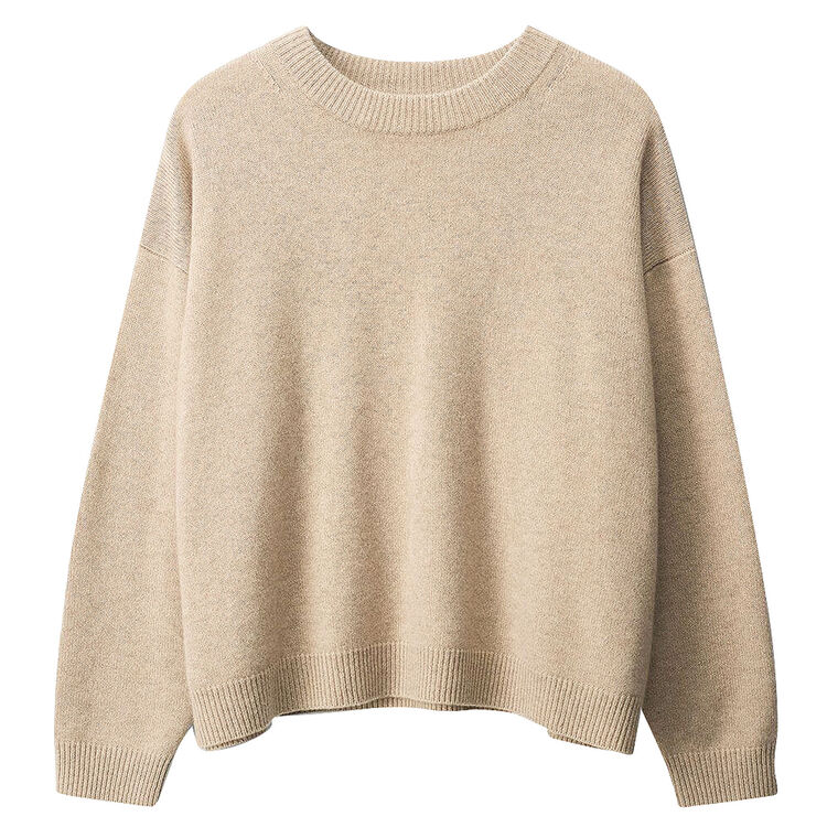 Serrano Cashmere Relaxed Crewneck Sweater image number null