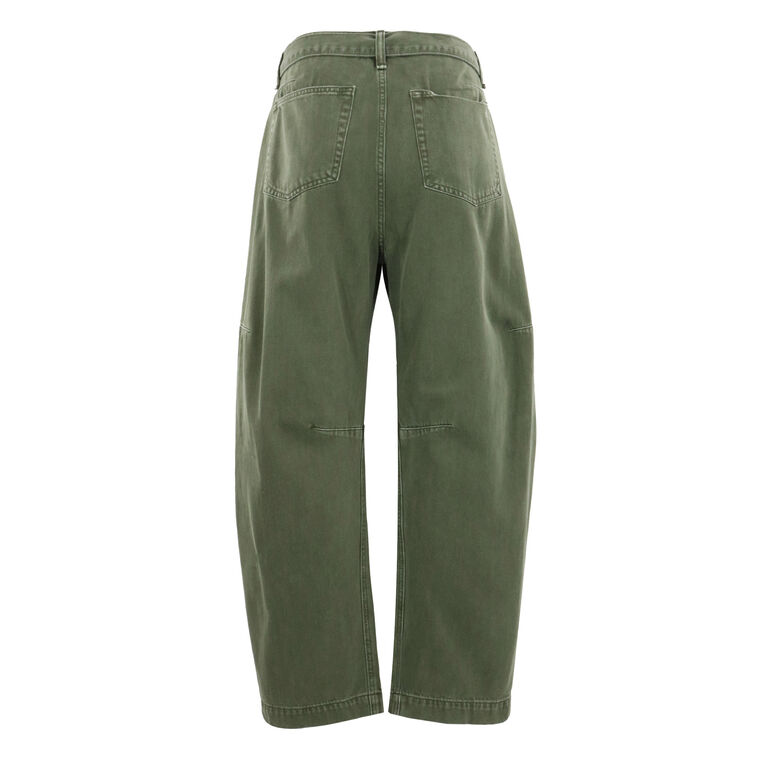 Charlie High Rise Belted Barrel Leg Jean image number null