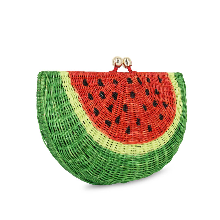 Tasty Watermelon Wicker Clutch image number null