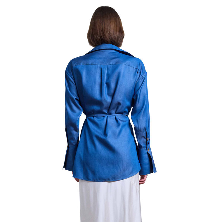 Drift Long Sleeve Denim Wrap Shirt image number null