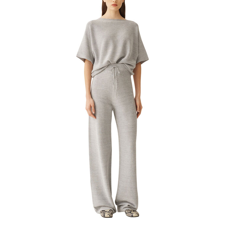 Brilliant Cotton Knit Drawstring Pant image number null