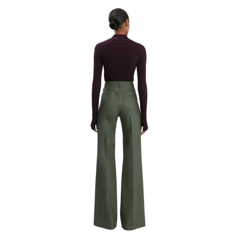 Alina High Rise Wide Leg Trousers With Patch Pockets image number null