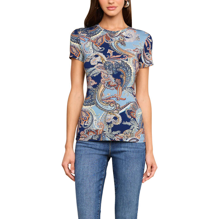 Ressi Short Sleeve Crewneck Fitted Tee image number null