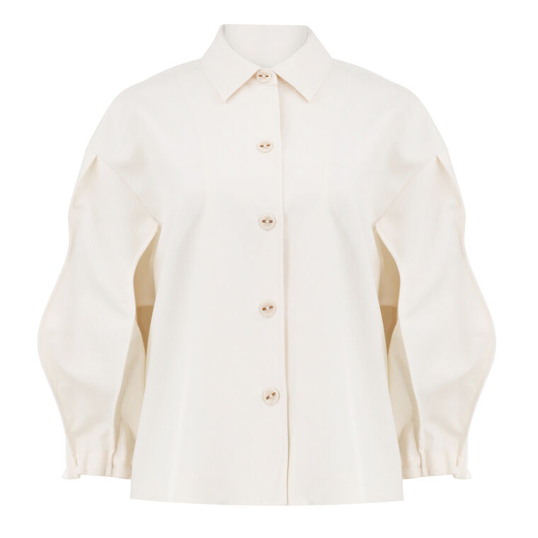 Elsie Short Sleeve Collared Button-Down Top image number null