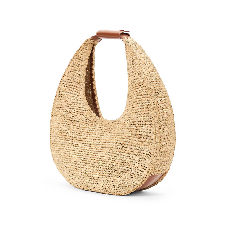 Large Raffia Moon Tote Bag image number null
