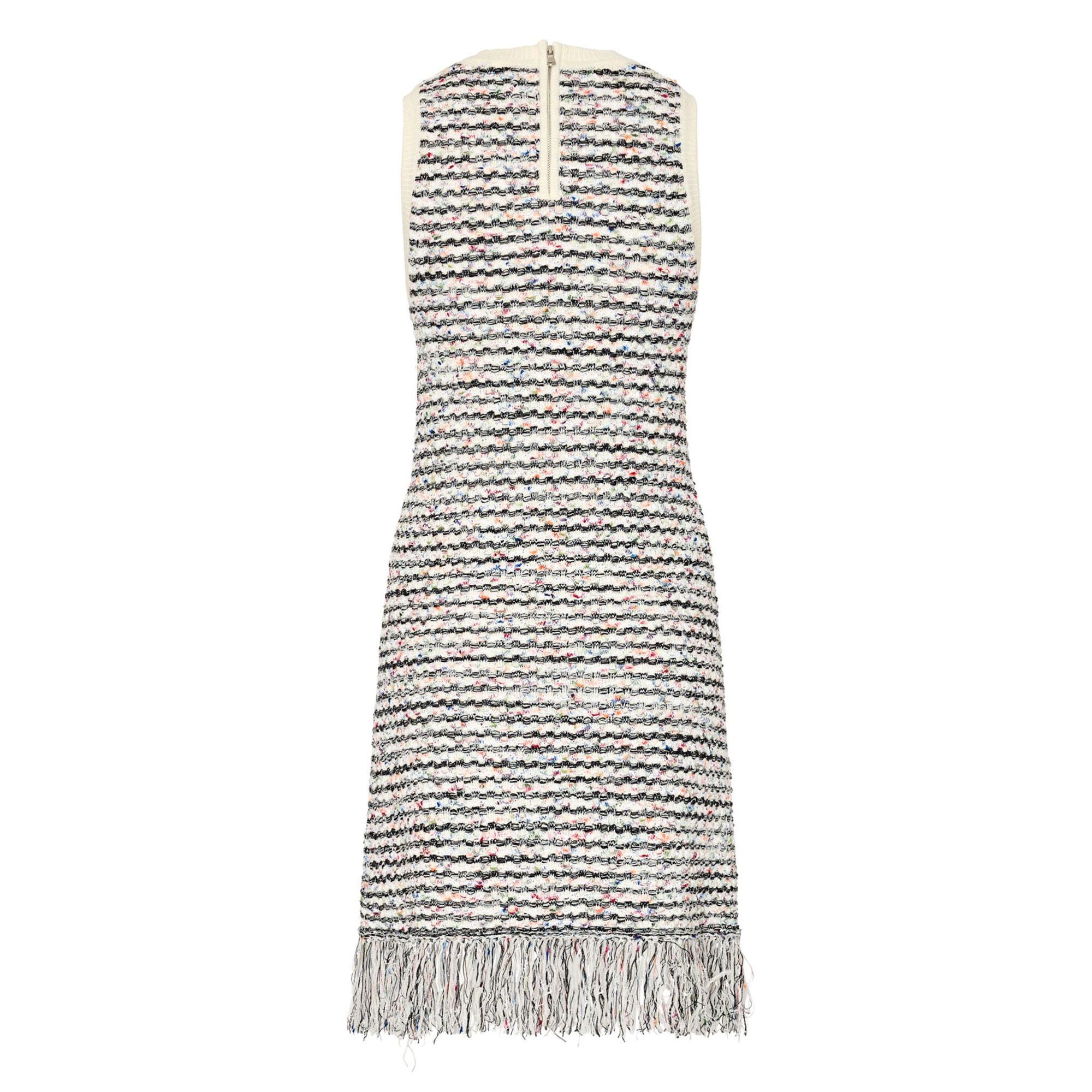 ◆Massimo Dutti◆ Textured knit dress fringe detail Textured knit dress with fringed hem · Black · Caps And Hats