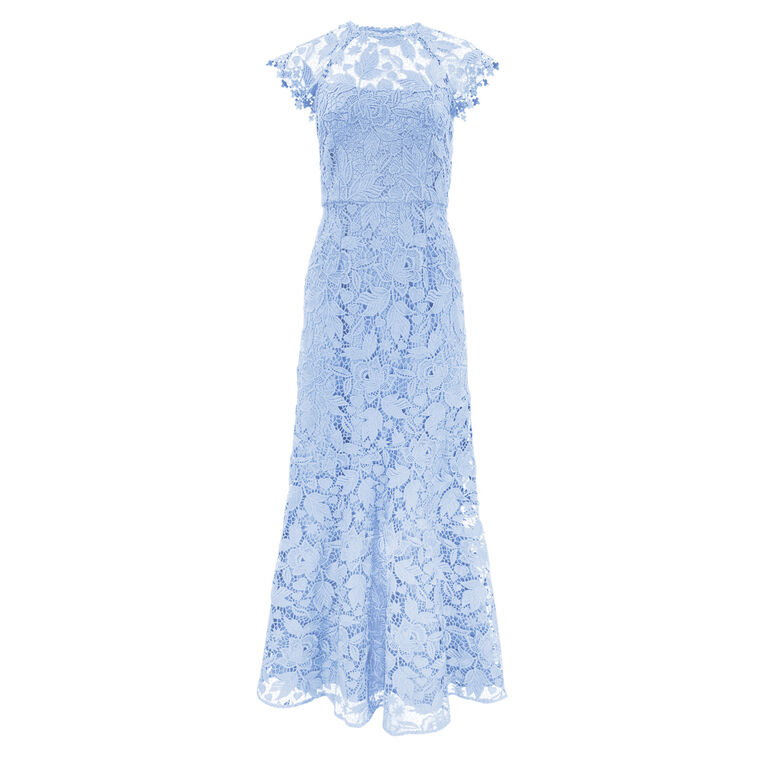 Raven Cap Sleeve Lace Maxi Dress image number null