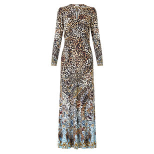 Gathered Jersey Long Dress