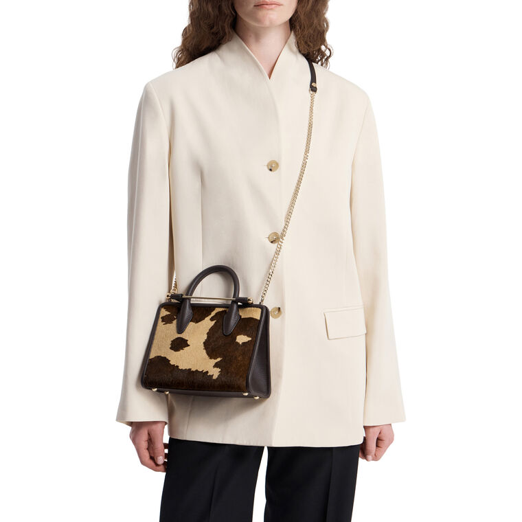 Pony Hair Top Handle Mini Tote image number null