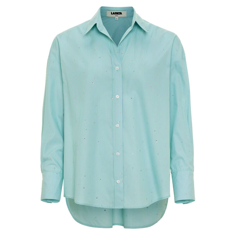 Frankie Long Sleeve Crystal Stripe Shirt image number null