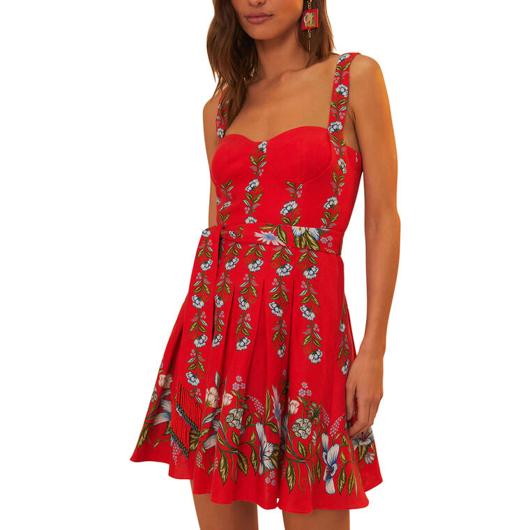 Sweet Bloom Bouquet Sleeveless Mini Dress image number null