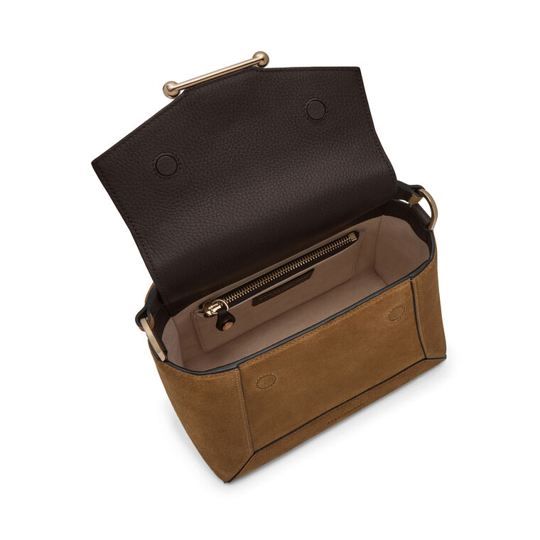 Mosaic Suede Top Handle Bag image number null