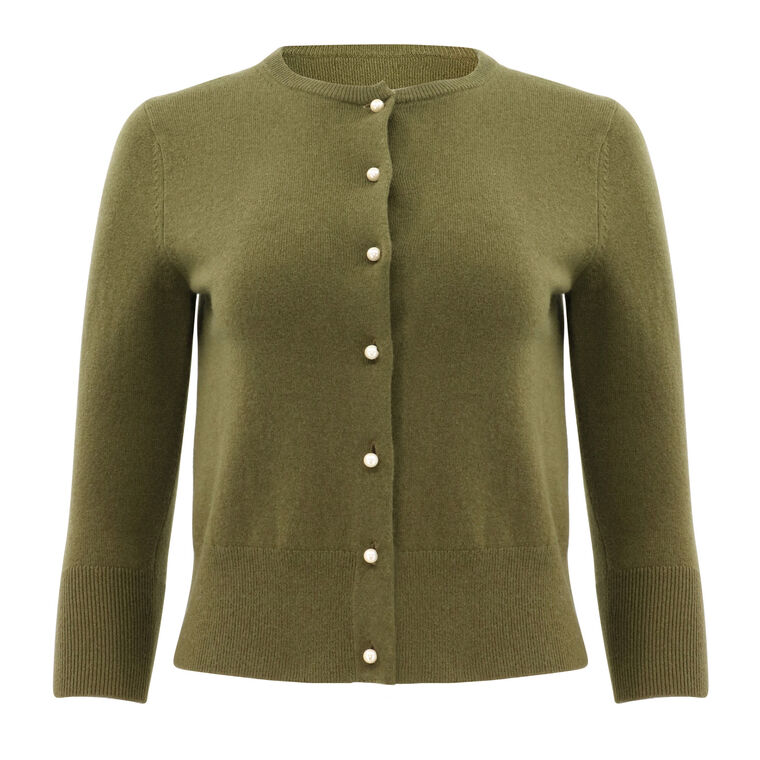 Pearl Button Wool Blend Cardigan image number null