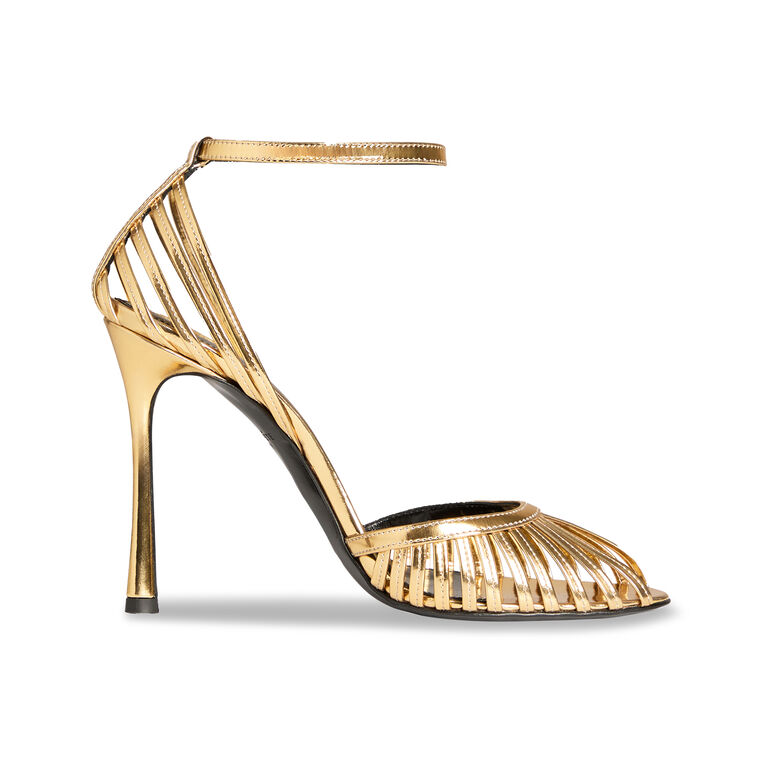 Analu 105mm Metallic Leather Sandal image number null