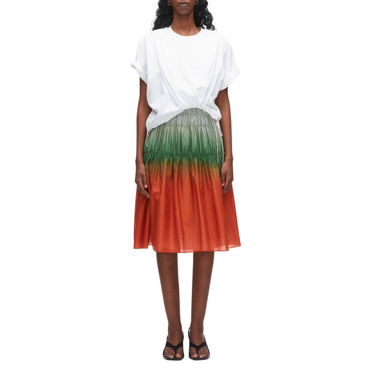 Short Sleeve T-Shirt Combo Dress In Ombre Voil image number null