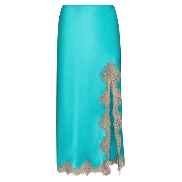 Tico Silk Lace Midi Skirt image number null