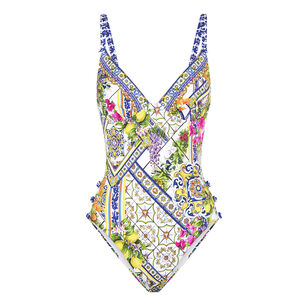Underwire One Piece With Button Detail