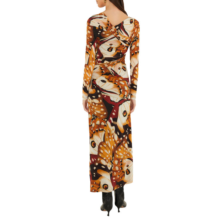 Borbofly Long Sleeve Maxi Dress image number null