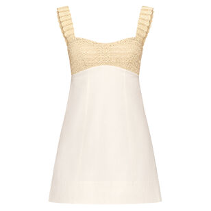 Felix Sleeveless Raffia Bodice Mini Dress