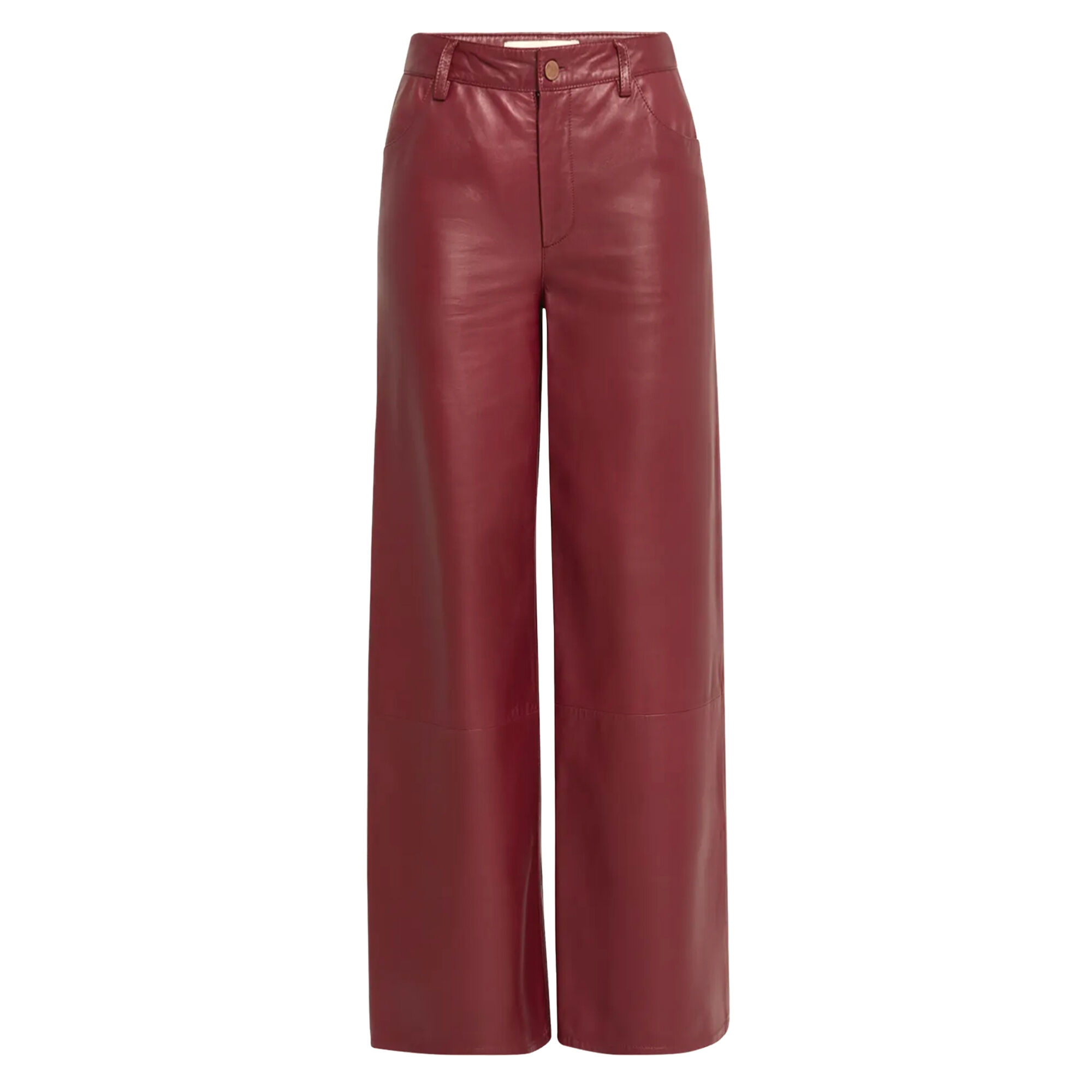 Figari Wide-Leg Leather Pant