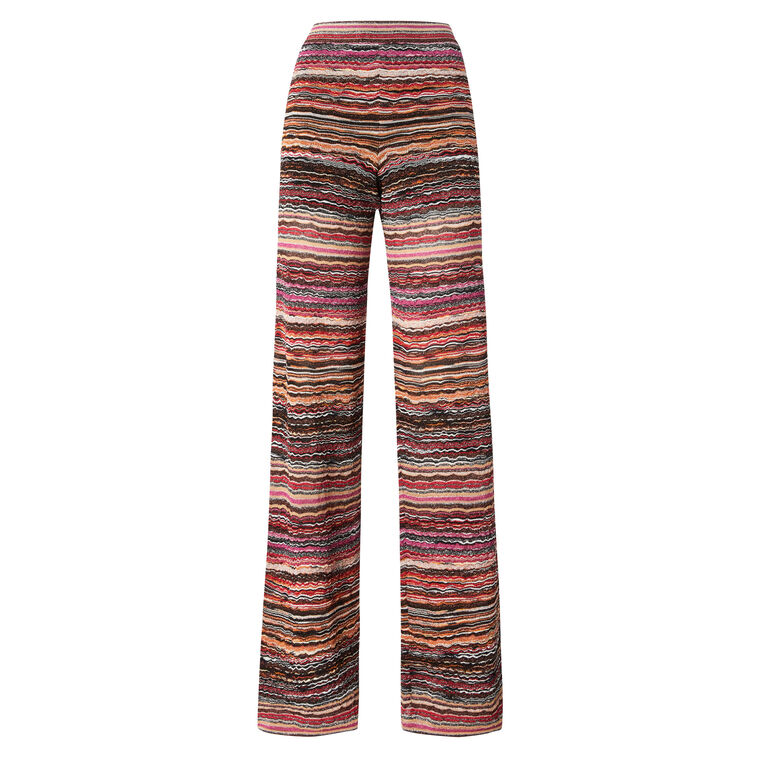 Pull On Straight Pant With Wave Pattern image number null