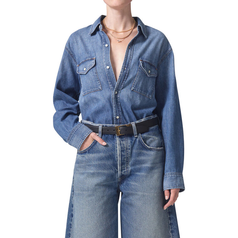 Sera Denim Bodysuit image number null