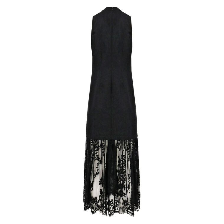 Marja Embroidery Mesh Combo Tank Midi Dress image number null