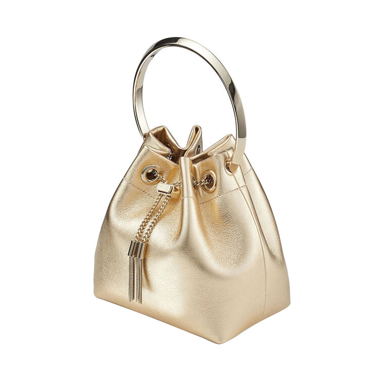Bonbon Metallic Leather Bucket Bag image number null