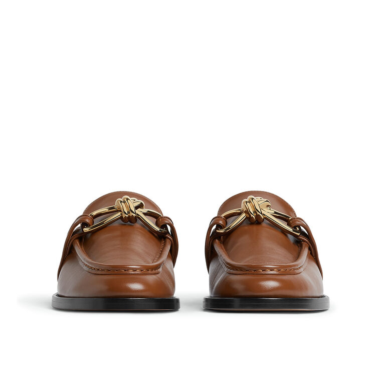 Astaire Knot-Accented Leather Mule image number null