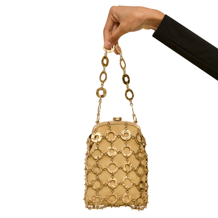 Brielle Caged Overlay Wristlet image number null